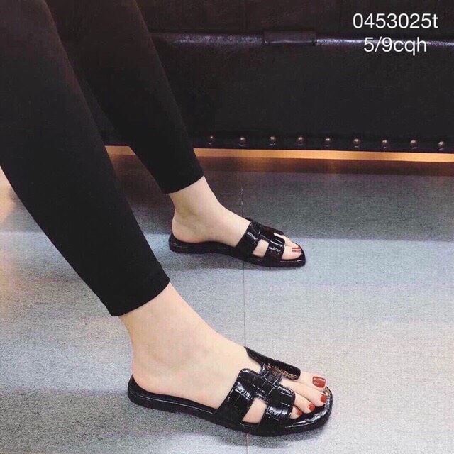 Dép H da rắn mẫu mới chất đẹp