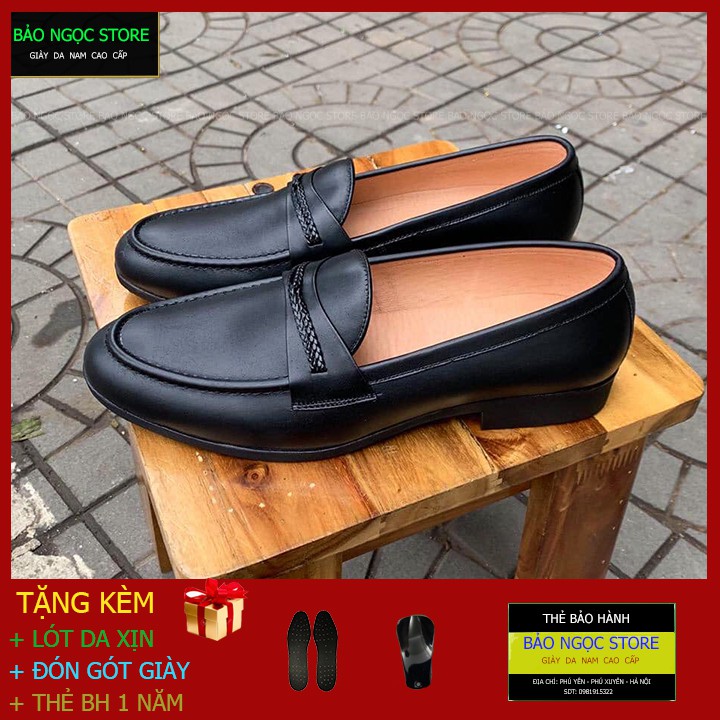 Giày lười nam da bò tấm băng dệp thời trang 🎁 Bảo hành nổ da 12 tháng🎁 Đế cao su đúc ✅ Mã K28