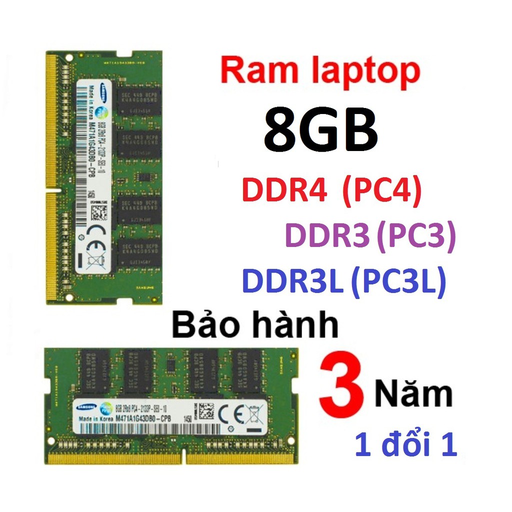 Ram ddr4 8gb ddr3 8gb ddr3l 8gb pc3-12800s pc3l-12800s pc4-2400T 2133P pc4-2666V bus 1333 1600 2133 2400 2666 tháo máy