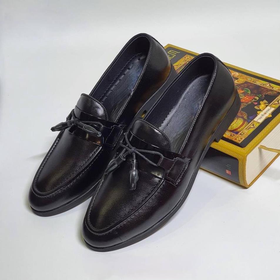 Giày lười da nam cao cấp kiểu dáng Tasseled Loafer da bò thật bảo hành 12 tháng - Mã T58