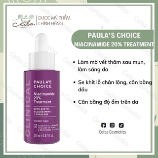 Tinh chất se khít lỗ chân lông Serum Paula's Choice Clinical Niacinamide 20% Treatment 20ml