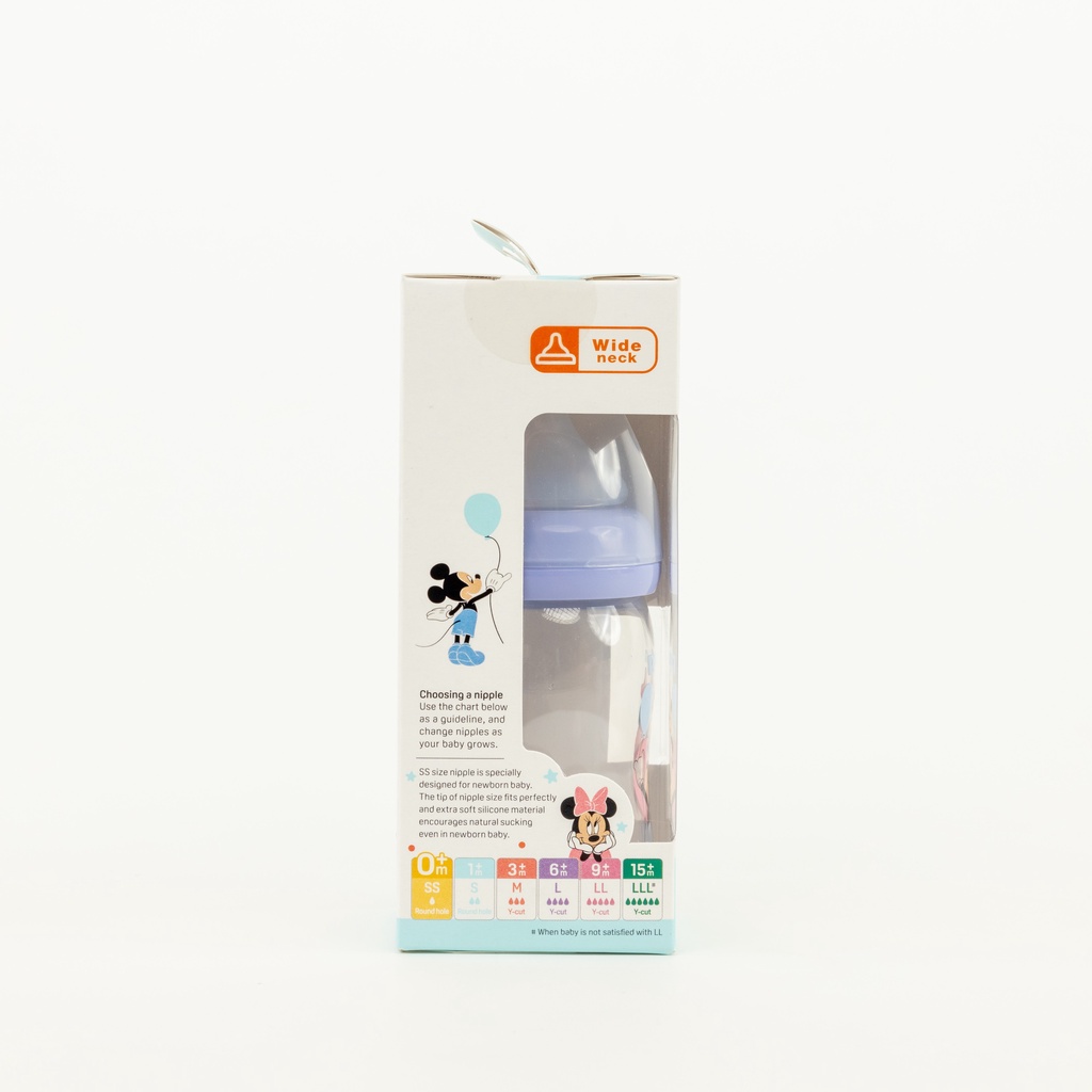 Bình Sữa Pigeon Softouch PP Plus Disney Baby - Màu Tím 160ml/240ml