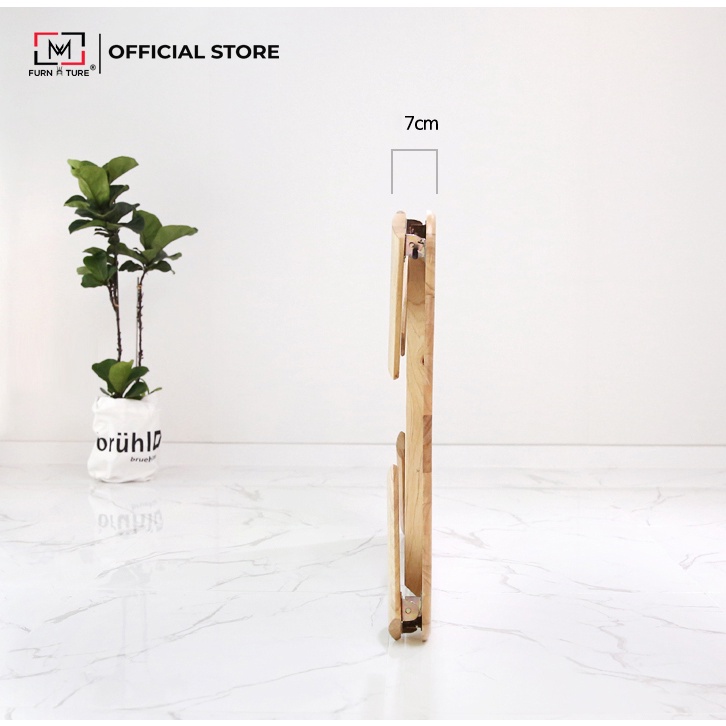 Bàn trà sofa C table chân gấp gọn gỗ cao su xuất khẩu hàn quốc thương hiệu MW FURNITURE