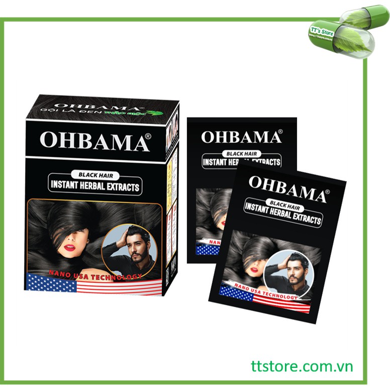 [Mẫu mới] Dầu gội nhuộm tóc GỘI LÀ ĐEN OHBAMA / OBAMA [Gói 20ml]