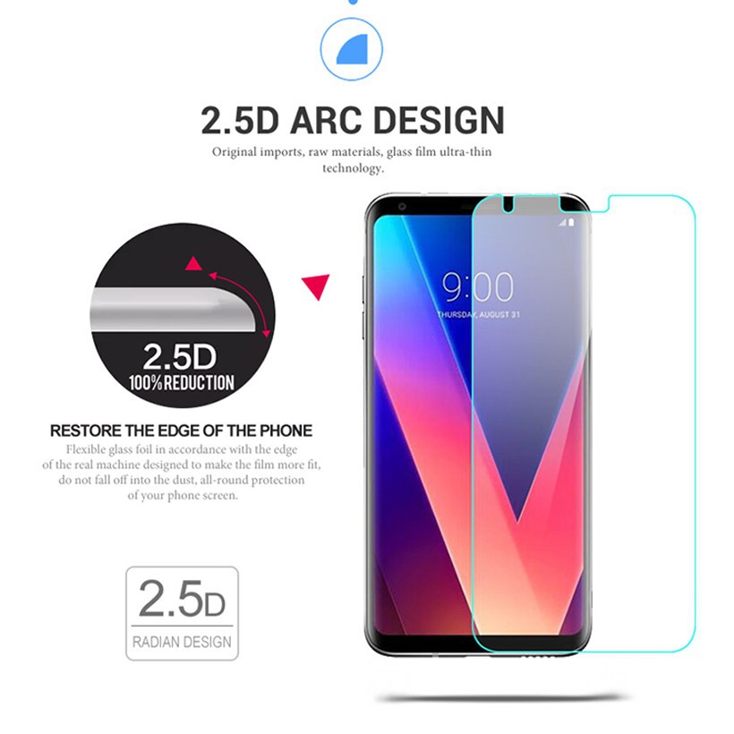 Miếng dán cường lực và khăn lau cho LG V30 V30 Plus H930