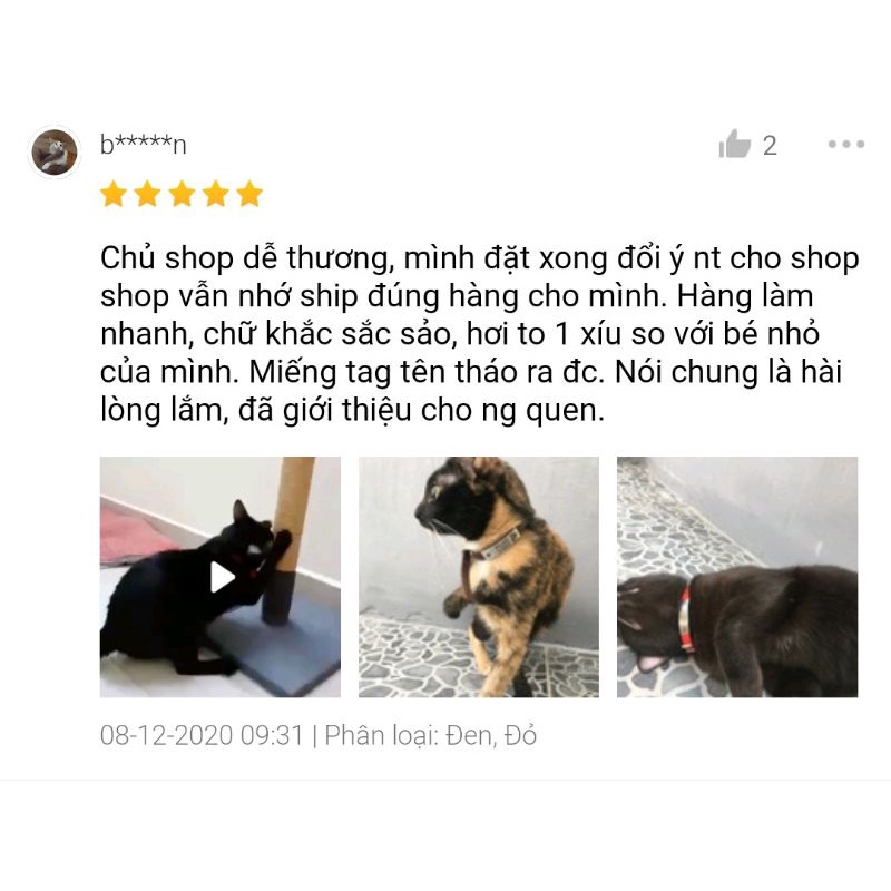 Vòng Cổ Chó Mèo Pet Tag Khắc Tên Inox Theo Yêu Cầu