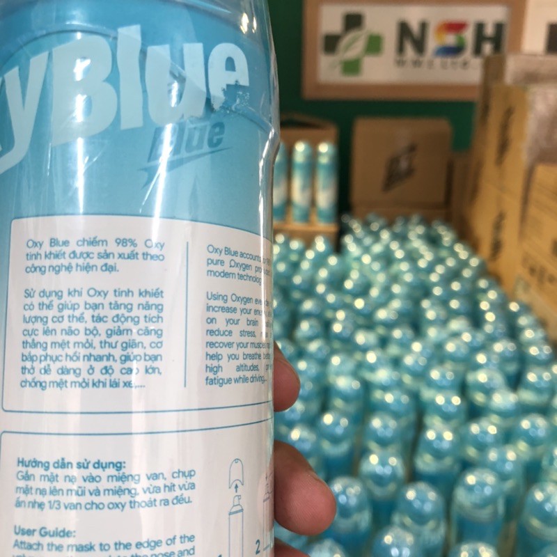 [ĐẠI LÝ SỈ LẺ] Bình Oxy Mini Cầm Tay (Khí Sạch Đóng Chai) bình oxy y tế mini cầm tay oxy blue 700ml