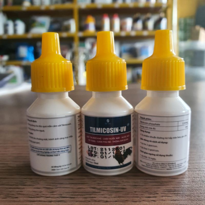 KHÒ KHÈ, CHẢY NƯỚC MẮT - TILMICOSIN UV - 10ML