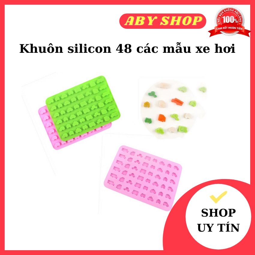 Khuôn silicon 48 các mẫu xe hơi ⚡ HÀNG LOẠI 1 ⚡ khuôn làm rau câu dễ đổ,  dễ lấy thành phẩm