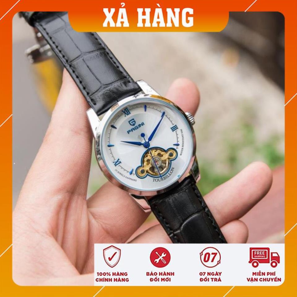 [Chính Hãng 100%] Đồng Hồ Nam PAGINI PA19966 - Đồng hồ cơ automatic lộ máy hàng chính hãng, Bảo hành 5 năm