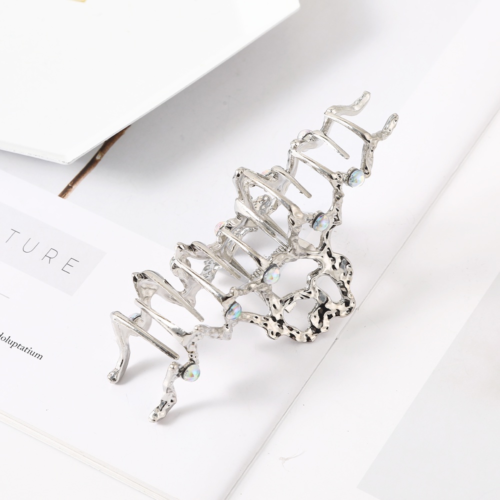 Haimeikang Kẹp Tóc Kim Loại Đính Đá Sapphire Chất Lượng Cao Cho Nữ