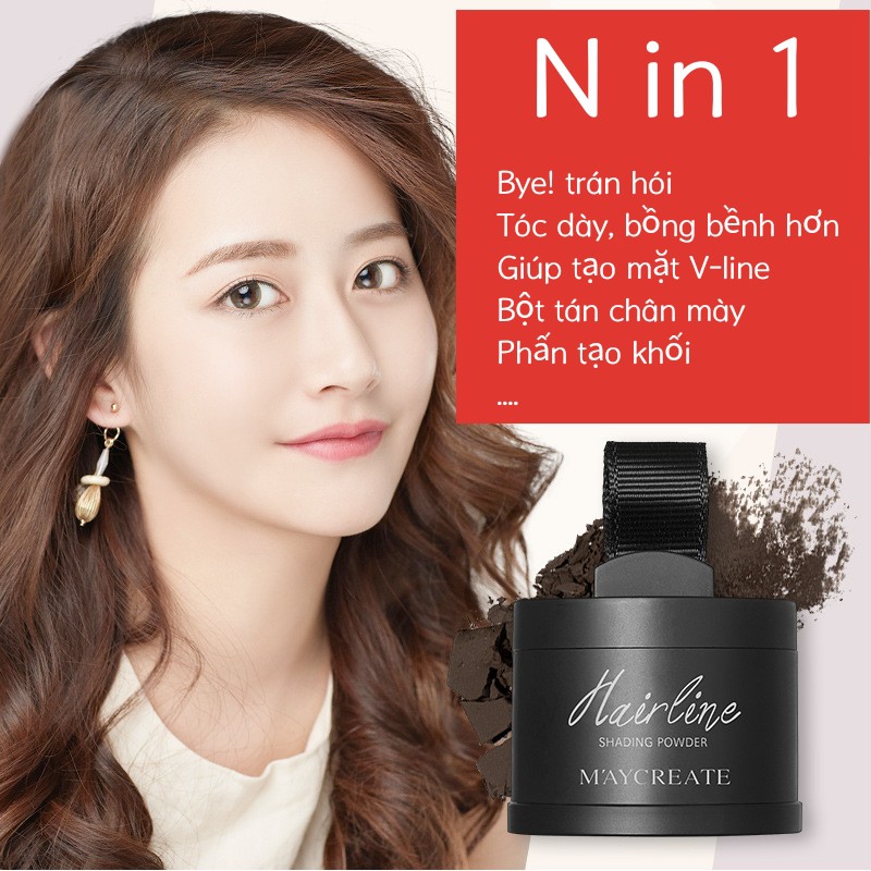 Phấn phủ che khuyết điểm tóc/ phấn che hói Maycreate/ Hair Line Shadow Powder | BigBuy360 - bigbuy360.vn