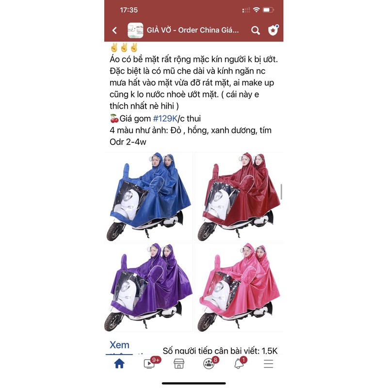áo mưa đôi