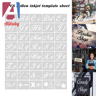 Set 40 Khuôn Nhựa Hình Chữ Cái Viết Thư Pháp Có Thể Tái Sử Dụng
