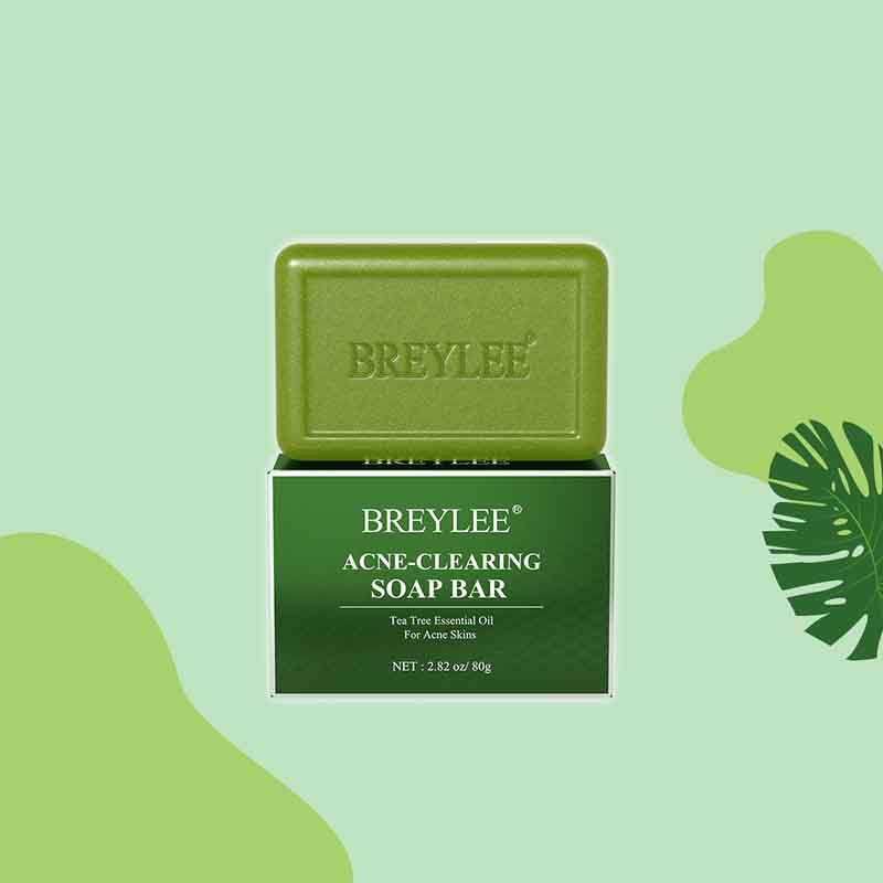 BREYLEE Acne-clearing Soap Bar Acne Removal Oil Control Deep Cleansing Moisturizing Facial Body Dry Skin Care Bath
