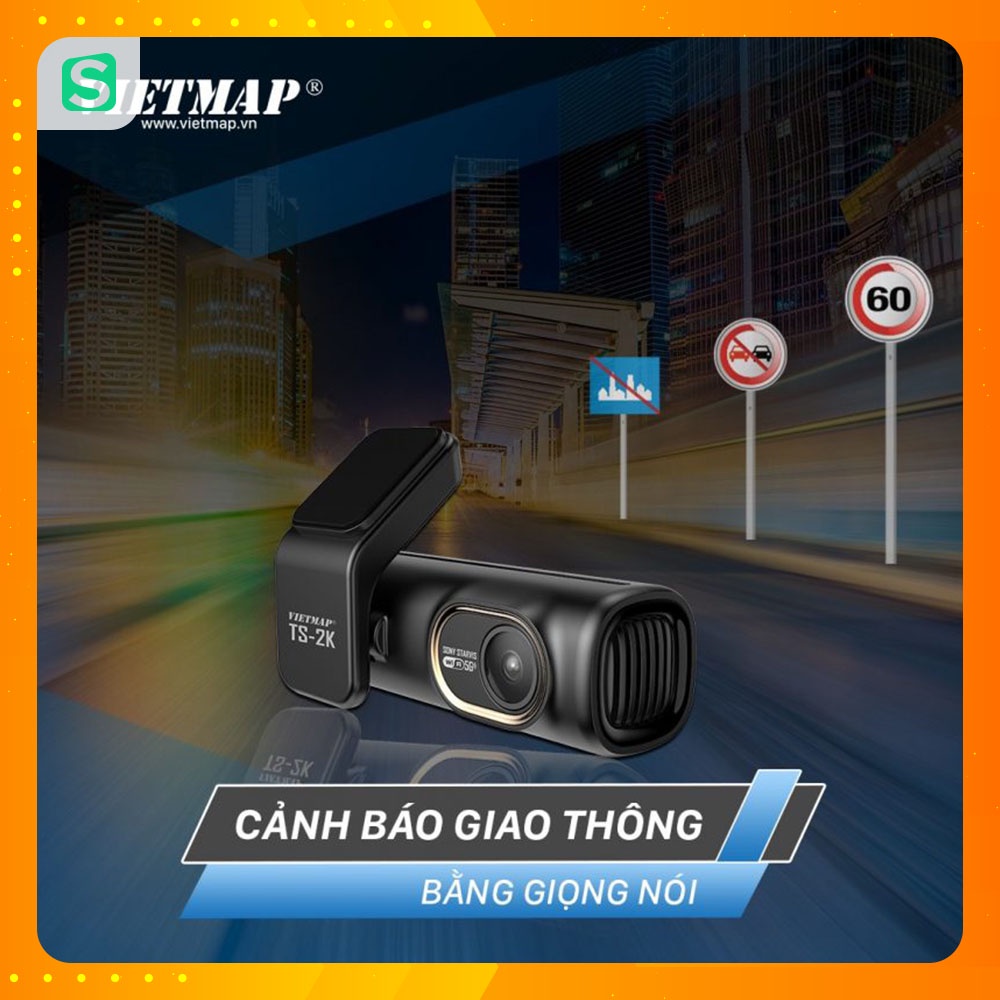 Camera hành trình Vietmap TS-2K - Cảnh báo giao thông bằng giọng nói