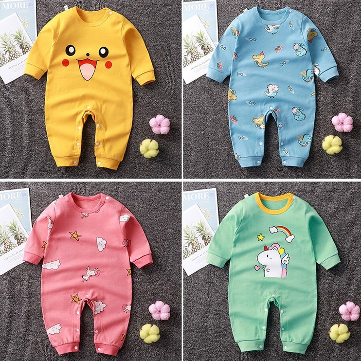 Áo Liền Quần Đáng Yêu Cho Bé 0-12 Tháng Tuổi