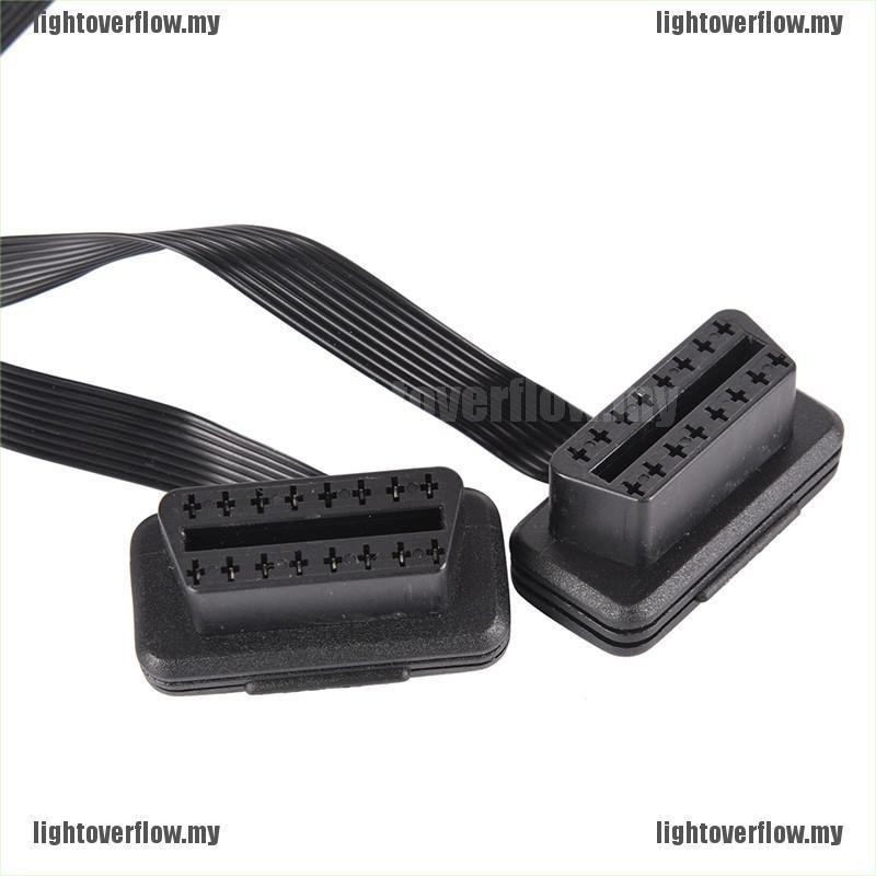 Dây Cáp Nối Dài Chữ Y 16pin Elm327 Obd2 Male Sang Dual Female