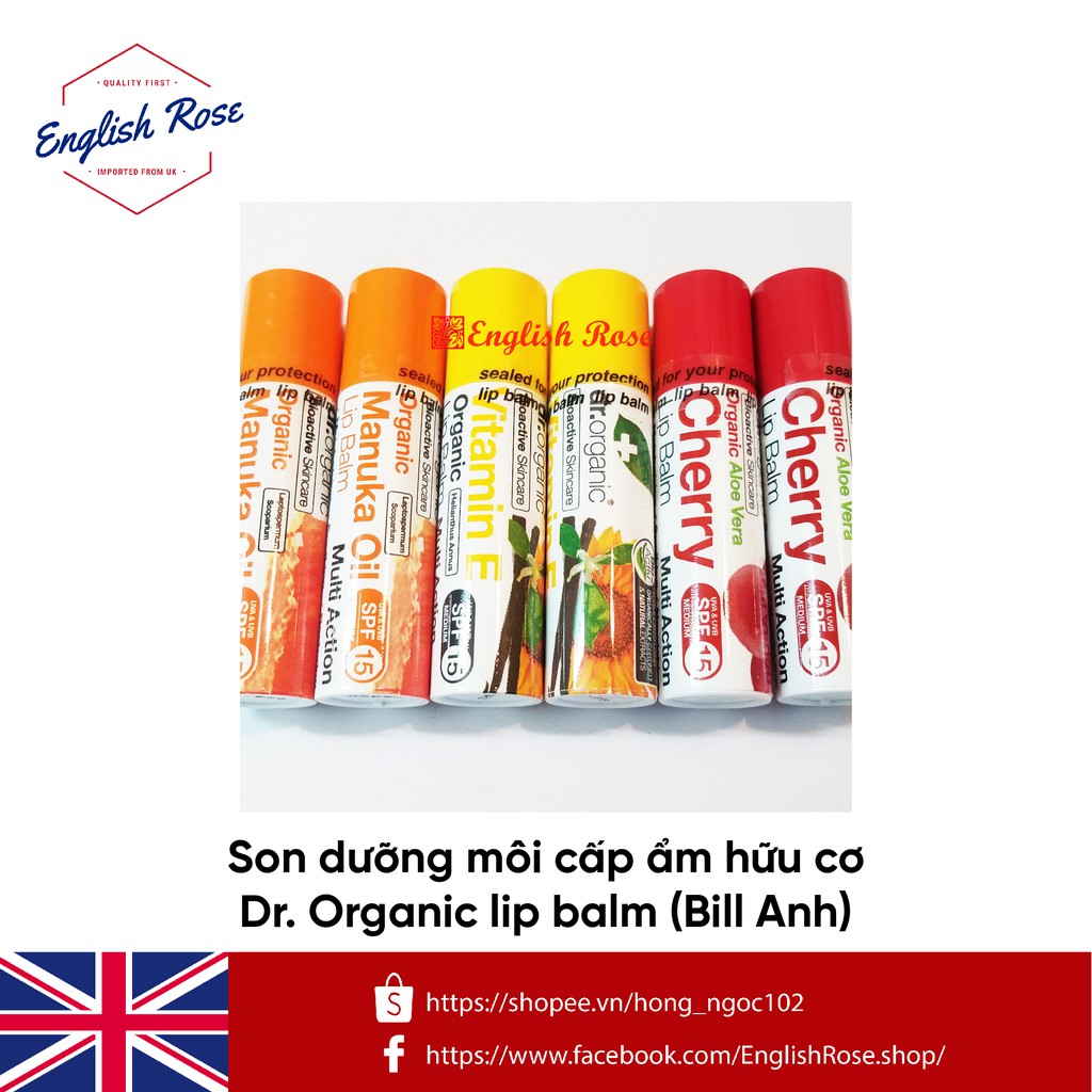 SON DƯỠNG MÔI CẤP ẨM HỮU CƠ DR. ORGANIC LIP BALM