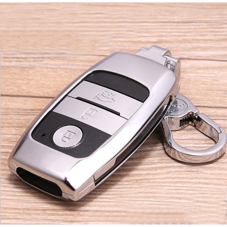 Ốp vỏ chìa khóa Inox cho xe Kia K3 , Seltos 2020, Cerato 2016-2018. chìa 3 nút