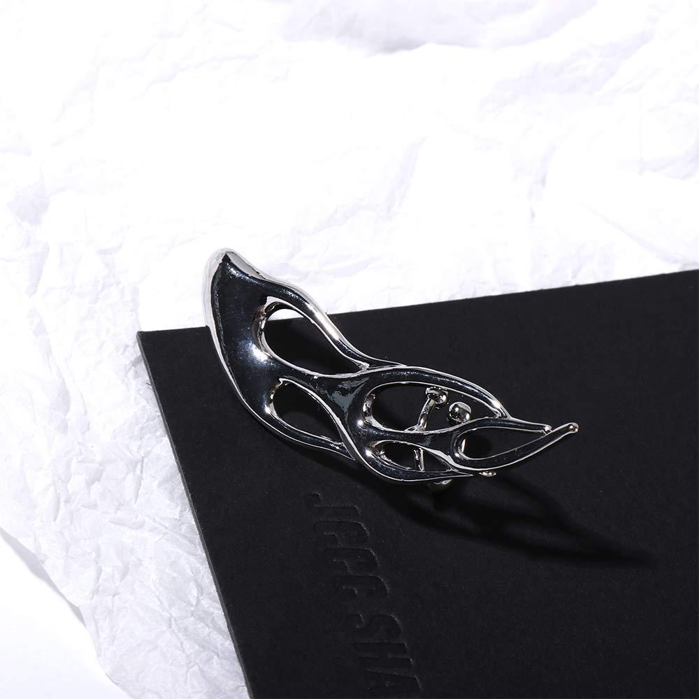Khuyên Kẹp Vành Tai Hình Ngọn Lửa Phong Cách Gothic Unisex|Khuyên Tai Kim Loại Thời Trang Cá Tính