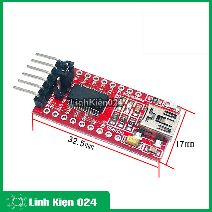 Module USB TO COM FT232 RL 3V3 - 5V - Đỏ