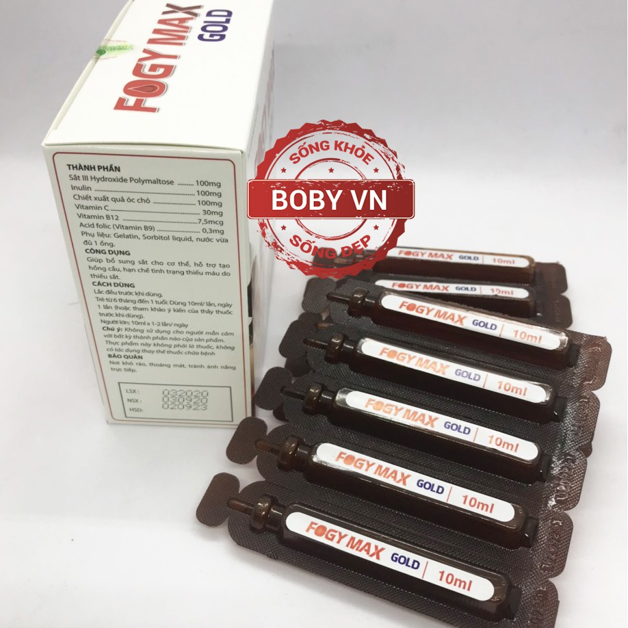 Fogy Max Gold - Sắt nước cho bà bầu 20 ống