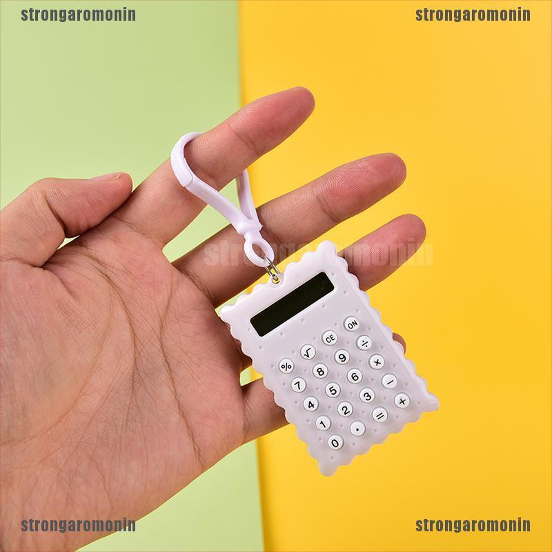 Máy tính điện tử mini 8 chữ số có móc khóa