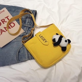 Túi xách tote vải đeo chéo