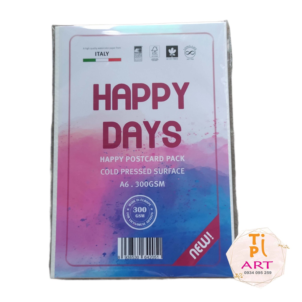 Giấy Vẽ Màu Nước HAPPY Hạng Họa Sĩ 300gsm