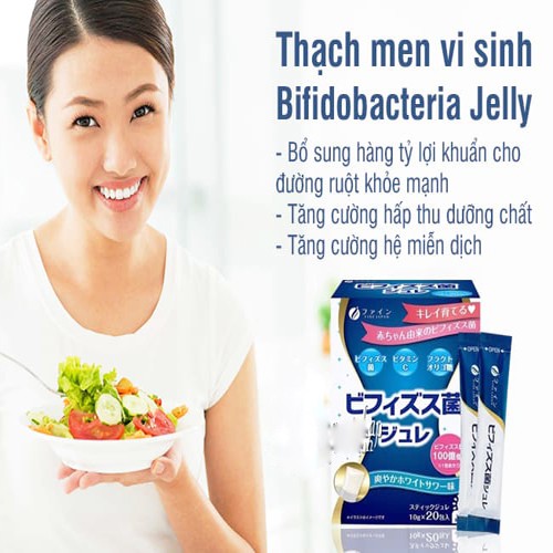 [CÓ BÁN LẺ] Men vi sinh BIFIDOBACTERIA JELLY 10 tỷ lợi khuẩn CHÍNH HÃNG cải thiện hệ tiêu hóa