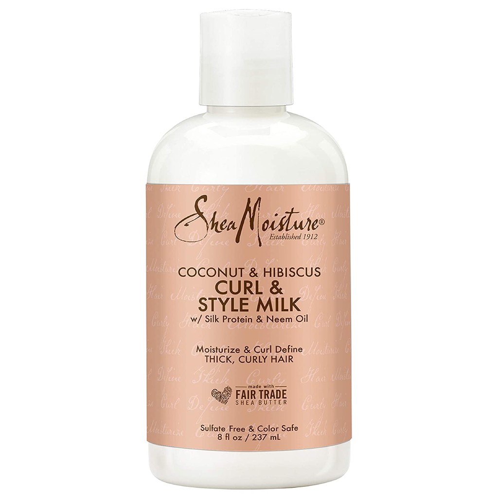 Sữa dưỡng tóc Shea Moisture Curl and Shine Coconut and Hibicus.cho tóc uốn.