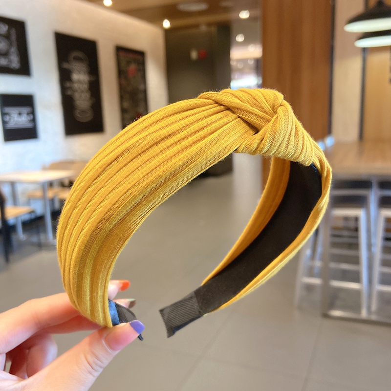 Băng Đô Dệt Kim Hoạ Tiết Kẻ Sọc Đơn Giản Thời Trang