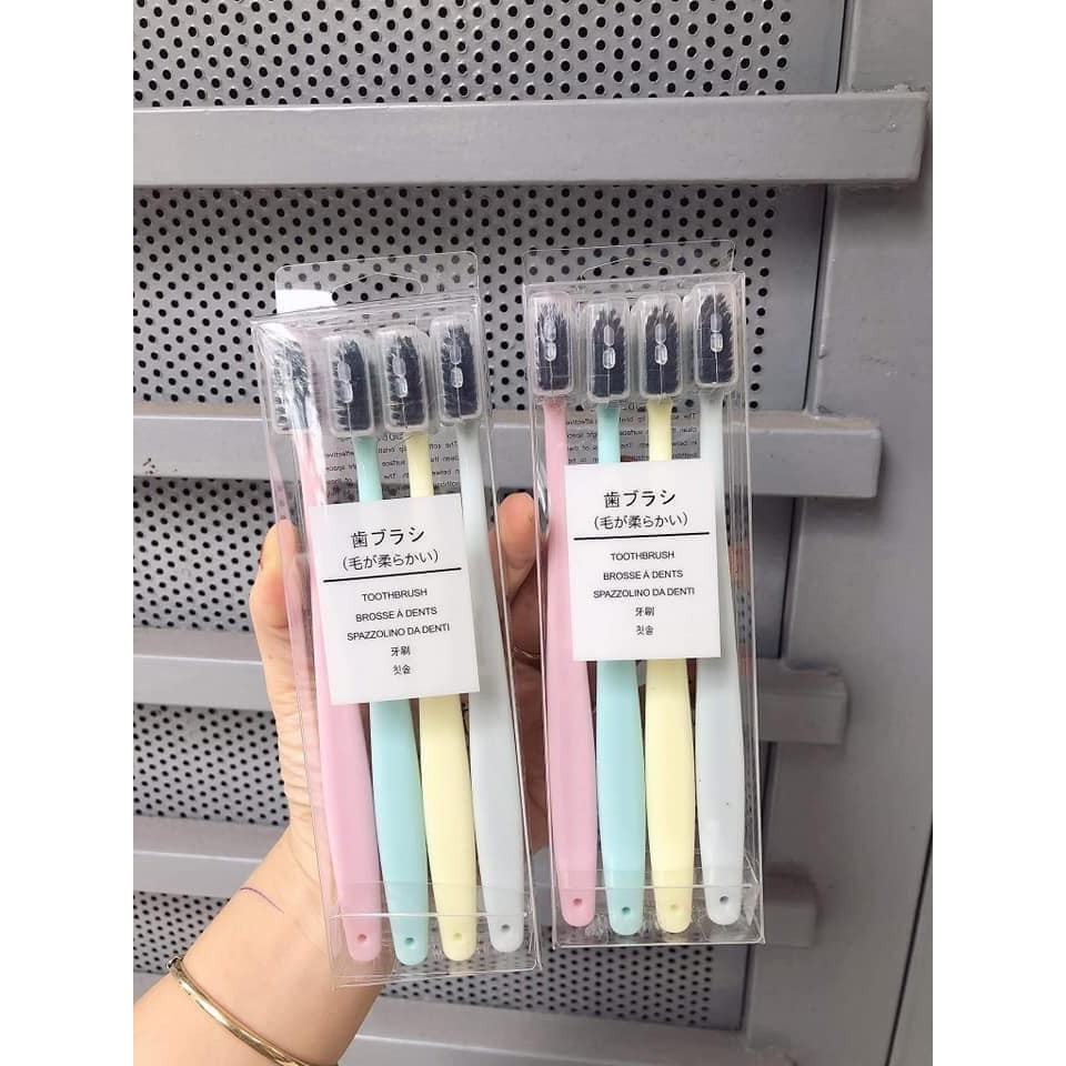 [HÀ NỘI] Set 4 bàn chải muji lúa mạch xịn