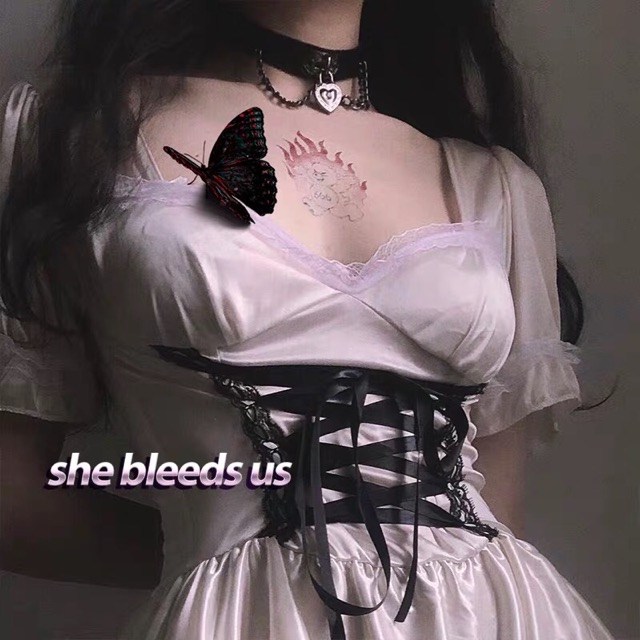 Choker tim xích - choker khoá bấm