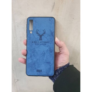 Ốp Silicon Vải Jean Chống Sốc ( Ốp Hươu Deer ) Samsung A7 2018