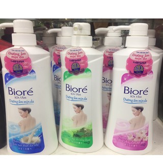 [ĐỦ MÀU] Sữa tắm dưỡng ẩm mịn da Biore chai 530g