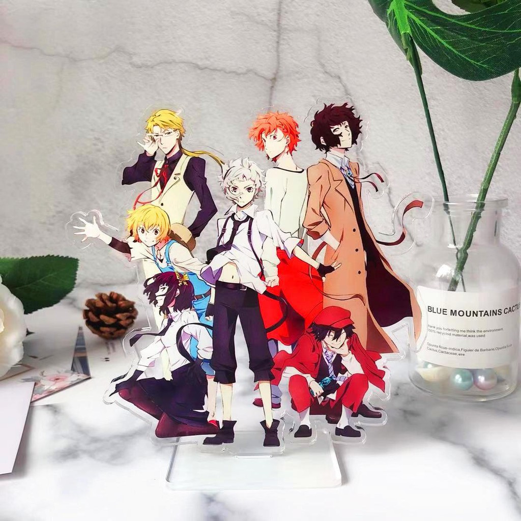 Mô hình Standee Bungou Stray Dogs Văn Hào Lưu Lạc ảnh đứng Tượng Acrylic Anime mica chibi quà tặng trang trí