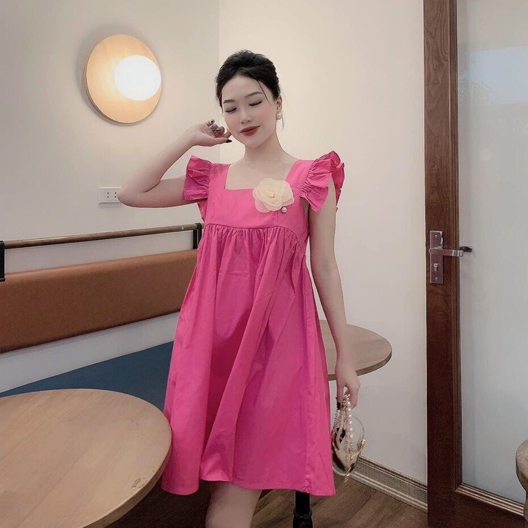 Đầm Babydoll Tay Cánh Tiên Cài Bông Ngực (Kèm Video Hình Thật)
