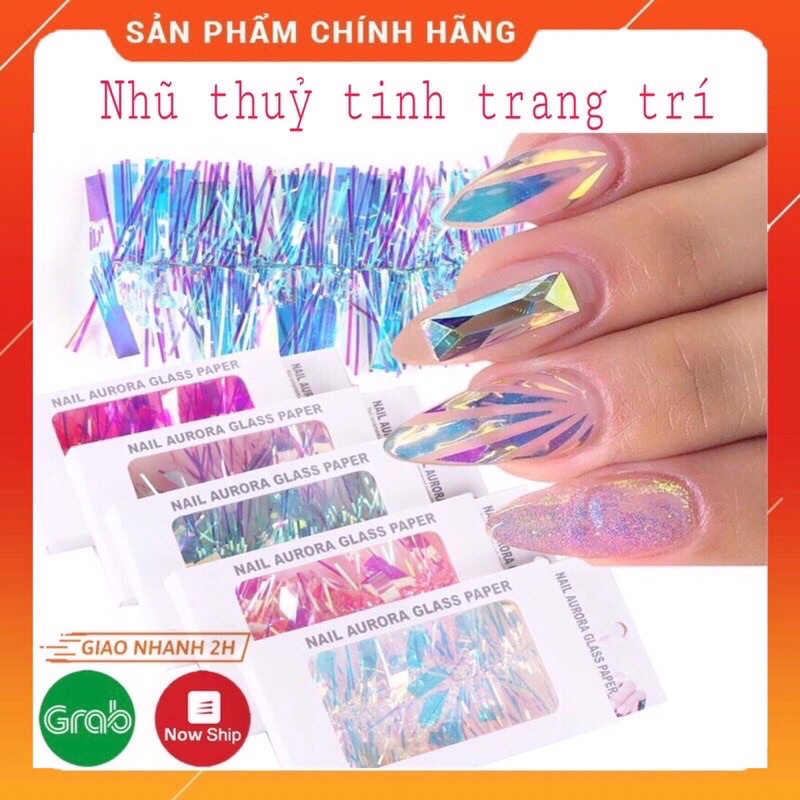 Giấy thuỷ tinh trang trí móng siêu HOT