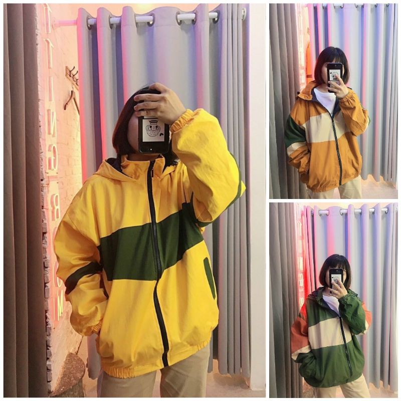💥Freeship💥Áo Khoác Dù Phối 2 Lớp Độc Đáo