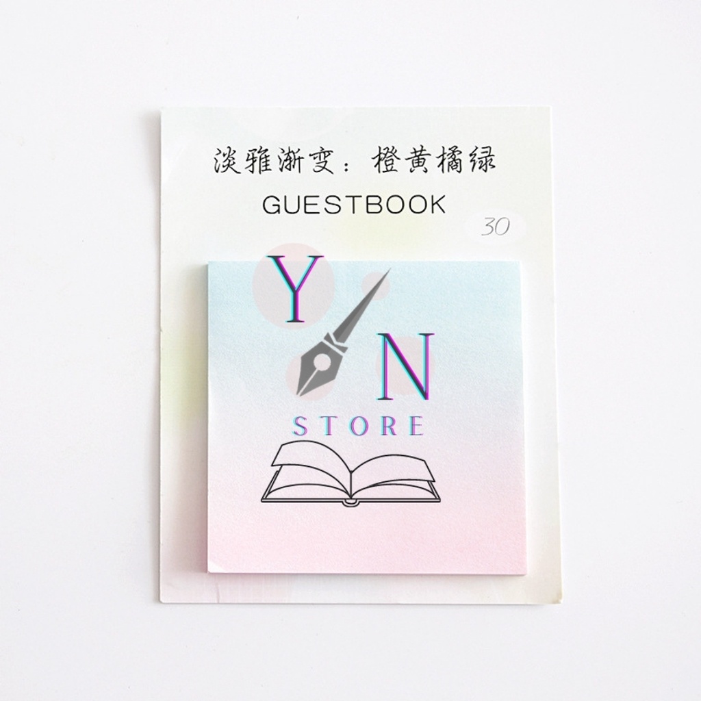 Giấy Note Guestbook Đa Sắc 30 Tờ