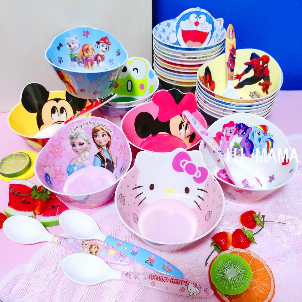 Bát ăn hình hoạt hình dễ thương cho trẻ em