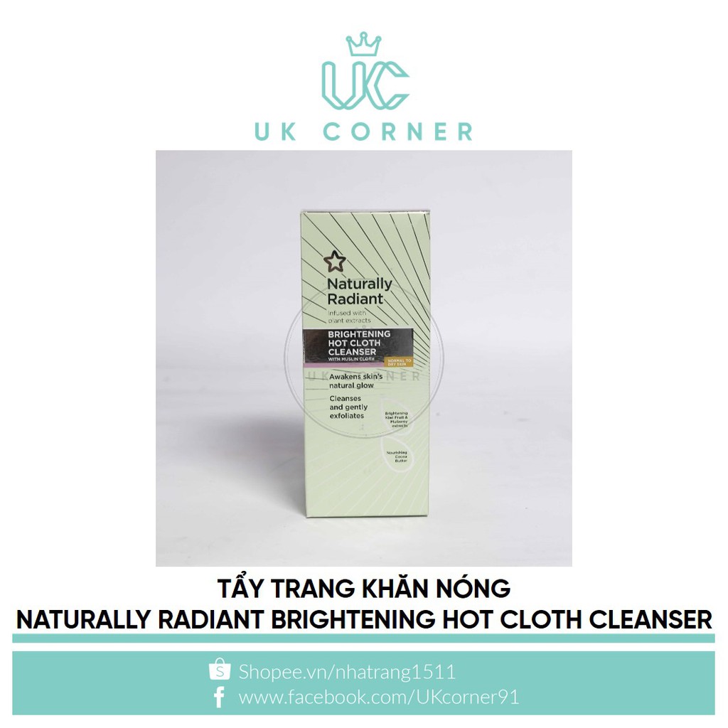 Tẩy trang bằng khăn nóng Superdrug Naturally Radiant Hot Cloth Cleanser 150ml