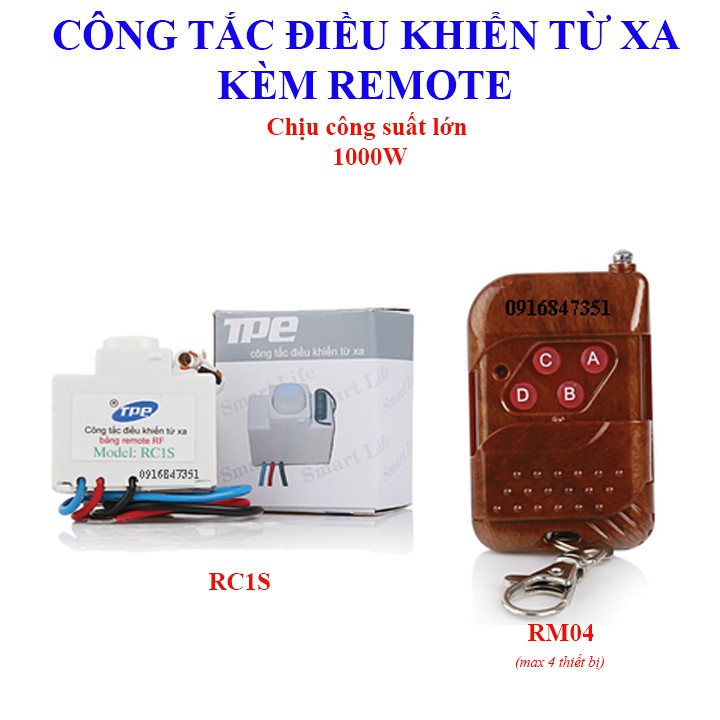 Hạt công tắc điều khiển từ xa TPE RC1S - RC1P