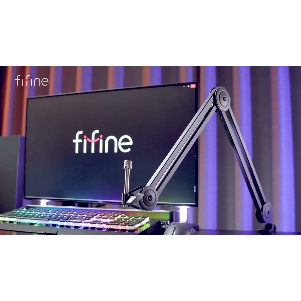 FIFINE BOOM ARM BM63 - Hàng Chính Hãng - Giá Treo Kẹp Bàn Dành Cho Mic Thu Âm
