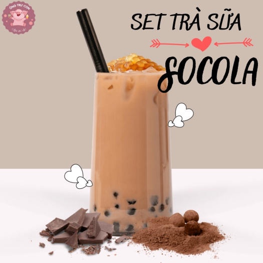 Set Nguyên Liệu Pha Trà Sữa Socola - Thơm Ngon Béo Ngậy