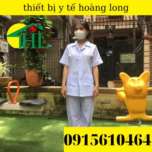 Bộ Quần Áo Blouse (Blue) Y Tá Nam Cộc Tay Dáng Ngắn