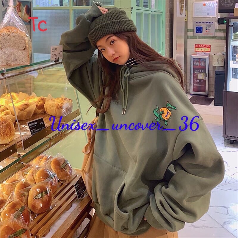 [Mã FAMARAL2 giảm 10K đơn 50K] Áo Hoodies Chất Nỉ Ngoại In HÌnh Cá Sấu UNISEX