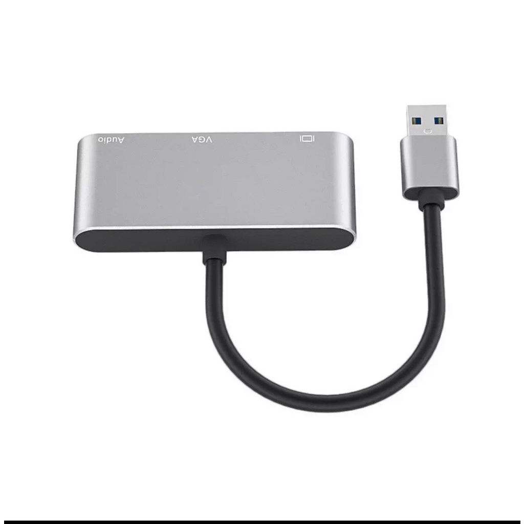 Cáp chuyển USB sang HDMI và Vga 2 in 1 có audio từ máy tinh sang màn hình